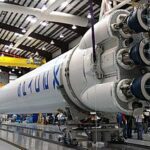 Falcon 9 Rocket in the hanger waiting to launch.