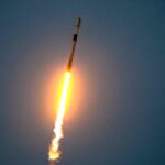 A Falcon 9 rocket carrying 23 starlink satellites launches from Space Launch Complex 40 (SLC-40) at Cape Canaveral Space Force Station, Florida, Jan. 7, 2024.