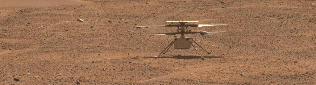 NASA's twin-rotor Ingenuity helicopter was designed for five missions over Mars. It lasted for 72 before a frayed rotor blade grounded the machine. Credit NASA