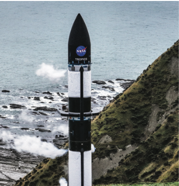 Rocket Lab’s Electron rocket goes through a wet dress rehearsal on April 28, 2023, before the May 8 launch of NASA’s TROPICS satellites. Even though the company suffered a failure during one of its 10 launch attempts in 2023, it was one of the highest performing companies in the index. Credit: Rocket Lab/NASA