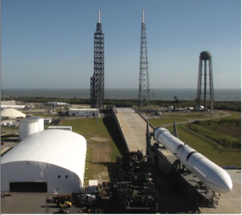 A Blue Origin New Glenn launch vehicle rolls out for testing ahead of a planned 2024 maiden flight. The firm had 1,574 job openings posted in March. Credit: Blue Origin