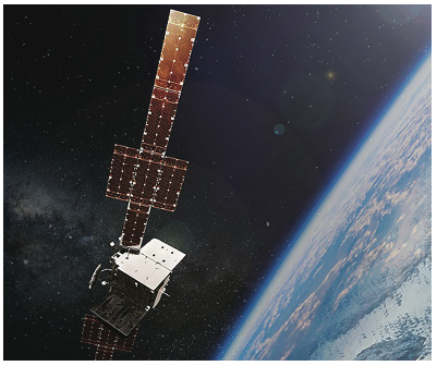 A rendering of Boeing’s WGS 12 satellite. Credit Boeing