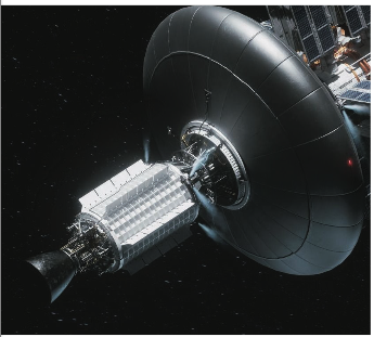 An artist’s illustration shows Ultra Safe Nuclear’s concept for a fission-powered spacecraft engine. Credit: Ultra Safe Nuclear