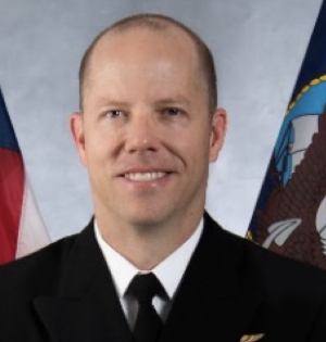 At sea, he deployed with USS Antietam (CG 54) and USS Rodney M Davis (FFG 60) during Operations Iraqi Freedom and Enduring Freedom. He served as Assistant Air Officer aboard USS Bonhomme Richard (LHD 6) for a Middle East deployment with Eleventh Marine Expeditionary Unit and as both Maintenance and Operations Officer for the Vipers of HSL-48, deploying aboard USS Taylor (FFG 50) in support of NATO counter- piracy Operation Ocean Shield.