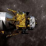The Chang'e 6 spacecraft in orbit above the Moon's surface. Credit: China Global Television Network.