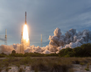A United Launch Alliance Atlas V rocket lifts off from Space Launch Complex 41 in Cape Canaveral, Florida.