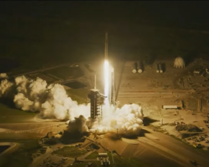Axiom Mission 4 launches historic international crew to the International Space Station aboard a Falcon 9 rocket.